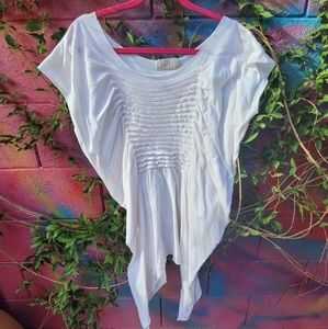 Allsaints size 10 white short sleeve top
